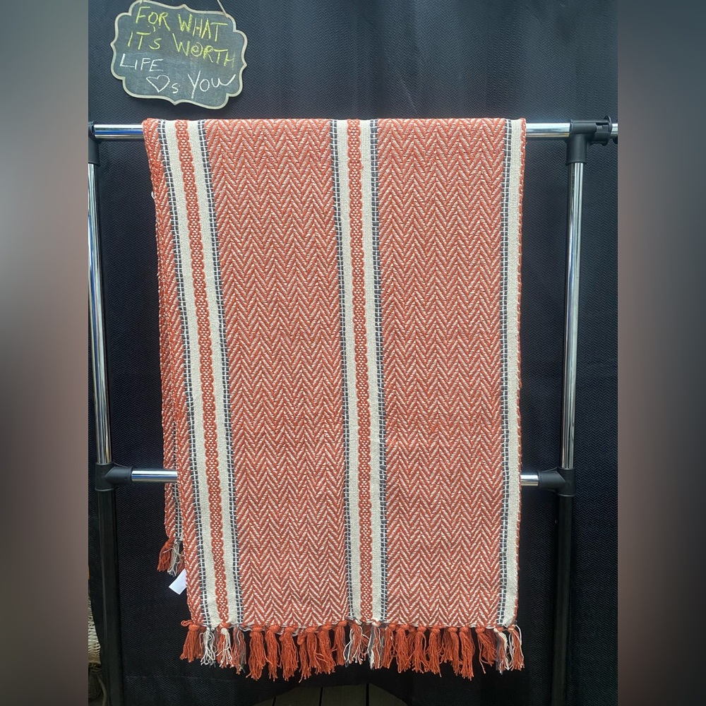 Manta Espinha Amarala Woven Throw New 130cmx170cm